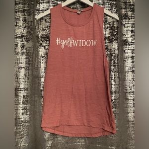 Brick Colored Golf Widow Tank Top